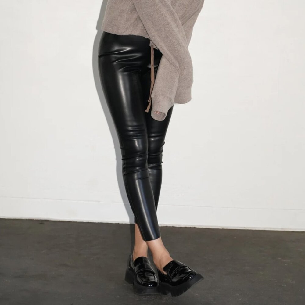 LNA pleather leggings
